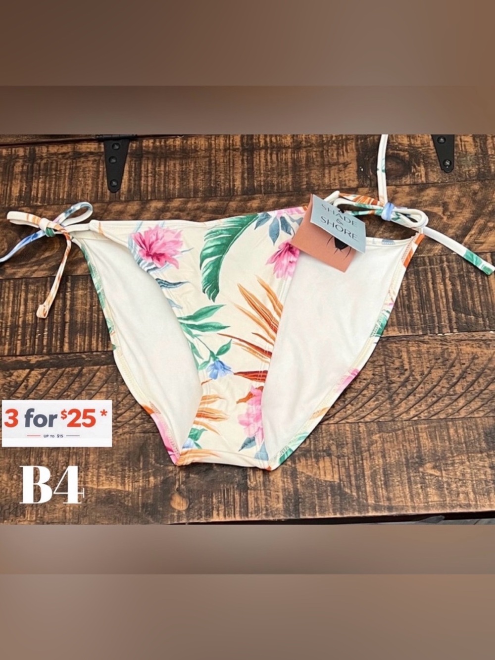 Floral Tie-Side Bikini Bottom